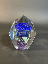 Beautiful Hermann's Crystal Hungary Beveled Paperweight Flower 3.25” picture