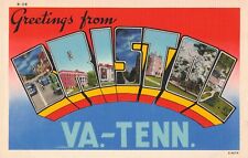Greetings from Bristol VA. - Tenn. Large Letter Postcard D597 picture
