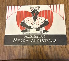1920? Black Merry Christmas Card Hallelujah picture