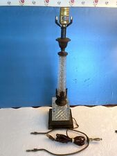 Vintage Wilmar Mid-20th Century French Cut Glass Table Lamp ~ GIM 783 ~ VGUC picture