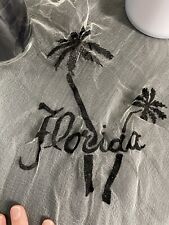 Florida Vintage Scarf Flocked Palm Trees Sheer Souvenir Travel Scarf picture