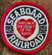 Vtg Seaboard Railroad Embroidered Sew On Patch Railway Train 2” Badge Air Line picture