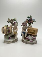 Pair 18th Century English George III Chelsea Derby Porcelain Figures of Cherubs picture