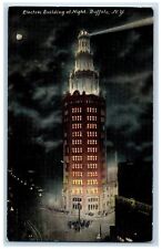 c1910s Electric Building At Night Exterior Roadside Buffalo New York NY Postcard picture