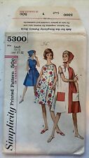 Vtg Simplicity 60s Pattern 5300 Sm 10-12 COMPLETE Loose Fitting Dress Pockets picture