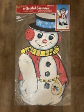 Vtg NEW 41” Fully Jointed SNO-MAN Snowman Beistle Creation 1980 NEW USA Decor picture