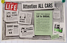 21 Vintage BARDAHL OIL Attention ALL CARS Features The Crime Gang Signs Posters picture