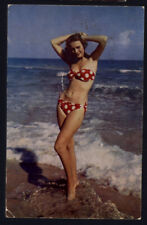 1963 Greetings from KELOWNA B.C. - SEA WITCH - BIKINI LADY ocean posted CANADA picture