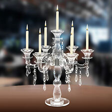 Crystal Candle Holder Candelabra 7-arm Wedding Birthday Party Gift Candlestick  picture
