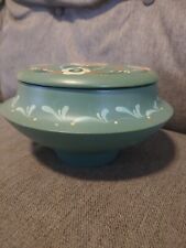 Vtg Rosemaling Covered Wooden Bowl 8 X 4.5 picture