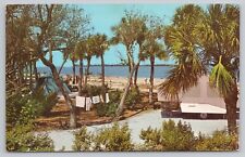 Campers Area Fort DeSoto Park Florida FL Chrome Postcard Vtg Unposted picture