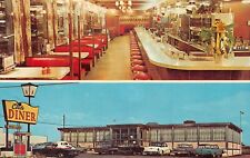 Flemington New Jersey Circle Diner Restaurant Chrome Old 60s Cars Postcard picture