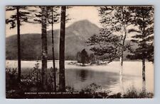 Lake Onawa ME-Maine, Borestone Mountain, Antique Vintage c1948 Souvenir Postcard picture