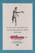 Wilson Sports Equipment Tennis Vintage Print Ad 1948 Page 1940s picture