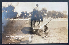 Mint USA Real Picture Postcard Bulldogging Miles City MT Round Up PF Photo picture