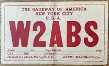 QSL Card - 1929 - NYC New York USA - W2ABS - Blank Card picture