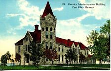 ca 1913 DB Postcard - Cavalry Administration Building - Fort Riley, Kansas - VG picture