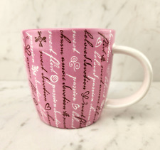 Starbucks 2006 Valentine's Day Coffee Cup Mug Pink Heart Amore Flirt Passion-EUC picture
