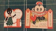 Two Vintage Valentine Cards Black African American picture