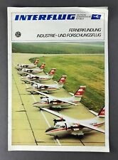 INTERFLUG DDR LET L-410 VINTAGE AIRLINE BROCHURE EAST GERMANY 1984 picture