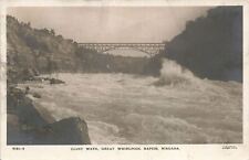 Vintage 1924 Postcard Giant Wave Great Whirlpool Rapids Niagara nature photo picture