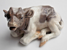 Royal Copenhagen Cow Calf Porcelain Figurine Mid-Century EUC Beautiful Quality picture