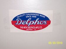 Delphos Vintage Galvanized Gas Can Decal picture
