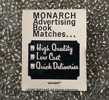 Morro Bay CA The Monarch Match Company Doug Jenkins Original Matchbook ~ picture