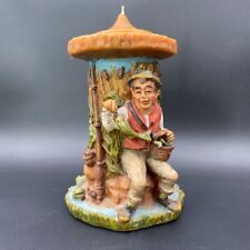 Vintage Johann Gunter German Hand Carved 9” Eternity Candle Fly Fishing Fish picture