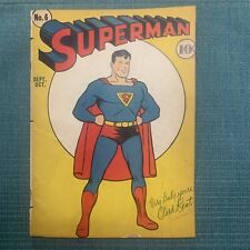 Superman #6 1940 Raw Copy picture