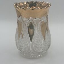 Flower Vase EAPG U.S. Glass NEW JERSEY Pattern Gold Loops & Drops Circa 1890's picture
