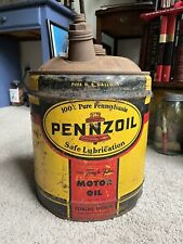 Vintage Pennzoil 5 Gallon Oil Can -Tough Film- picture