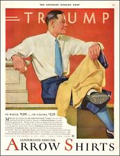 1930 Rare Ad for ARROW SHIRTS  The Trump Dress Shirt  Fine Arrow Collar  041224 picture