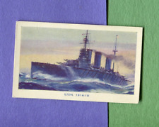 1929 NICOLAS SARONY MEDIUM CIGARETTE CARD SHIPS OF ALL AGES #22 H.M.S. LION picture