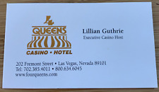 4 QUEENS Four Queens  Casino Hotel  Business Card  EXECUTIVE CASINO HOST picture