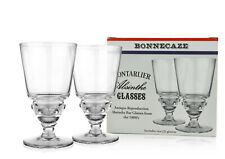 UNCUT TRADITIONNEL PONTARLIER ABSINTHE GLASS, SET OF TWO & 10 SUGAR PACKETS  picture