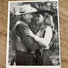 vtg hollywood press photo black white 8x10 actor lorne greene actress picture