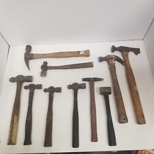 Vintage Wood Handle Hammer Lot of 10, Ball Pein, Claw, Mason, LOOK picture