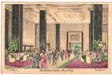1937 PC: Waldorf Astoria Main Lobby, NYC - Steel Engraved – a/s: Joseph Guttman  picture