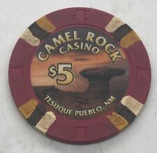 Camel Rock Casino Tesque Pueblo New Mexico $5 Chip Red H&C picture