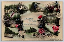 1906 Multi-Picture Flowers, Bois de Boulogne, Paris, France Postcard PAR009 picture