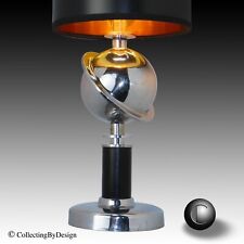 VINTAGE 1933 Worlds Fair Machine Age Deco Ringed Chrome Saturn Lamp  RESTORED picture