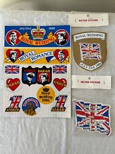 Vintage 1986 Prince Andrew and Sarah Ferguson souvenir stickers picture