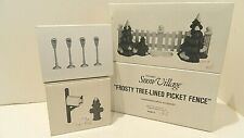 DEPT.56  SNOW VILLAGE SERIES FOUR COMBINED SETS, PICKET FENCE, PARKING METERS,  picture
