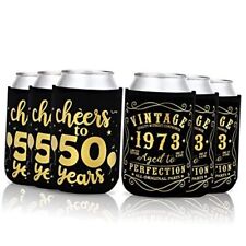 Cheers to 50 Years Can Sleeves Vintage 1973 50th Birthday Party Decorations  picture