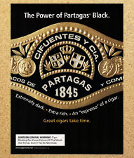 Cigar Cifuentes Y Cia Partagas 1845 Black - Magazine Print Ads Ephemera Art 2009 picture