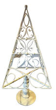 TABLE TOP CHRISTMAS TREE METAL BEAUTIFUL Ivory Metal picture