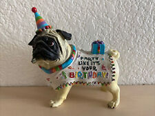 Westland Pugnacious Pug Party Like It’s Your Birthday Pug RARE picture