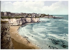 Broadstairs. The Cliffs. vintage photochromy, photochromy, vintage photochro picture