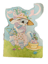Vintage Easter Decorations Bunny and grasshopper Die Cuts signed R.Grist  picture